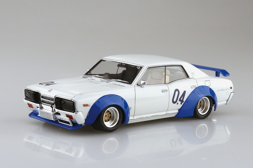 長期保証絶版で当時モノ！アオシマ 1/24 ワークスの鷹 日産 ワークス セドリック 330 ホイールも希少(ワーク エクセル) 日産