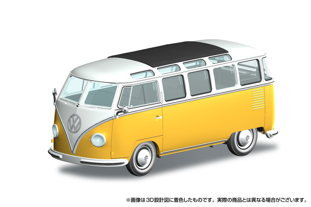 フォルクスワーゲン バス(ホワイト×イエロー) - AOSHIMA SCALE MODEL