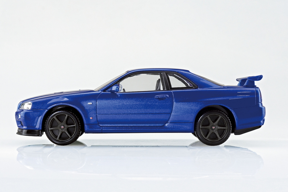 ニッサン R34 スカイライン GT-R(ベイサイドブルー) - AOSHIMA SCALE