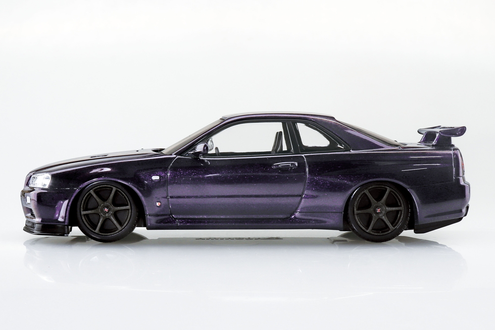 ニッサン R34 スカイライン GT-R(ミッドナイトパープル) - AOSHIMA
