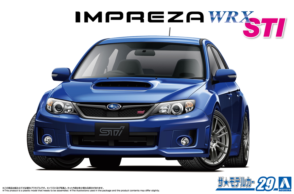 Aoshima Impreza WRX STI 塗装済プラモデル 1/24 SUBARU GRB IMPRESA WRX STI '10 - AOSHIMA SCALE MODEL LINEUP
